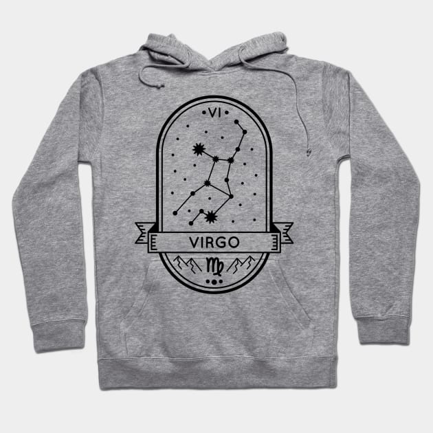 Virgo Birthday constellation Hoodie by Positively Petal Perfect 